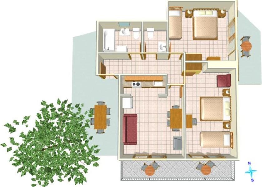 Room layout blue print