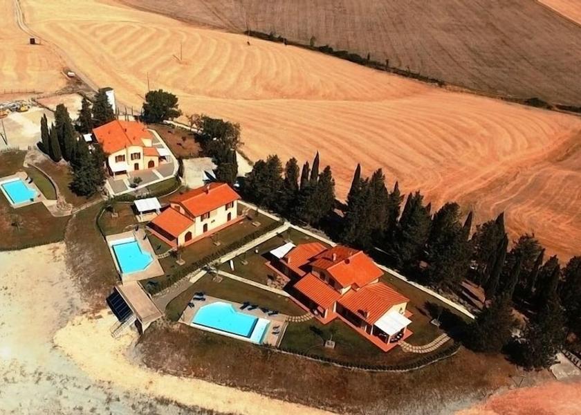 Tuscany Lajatico Aerial View