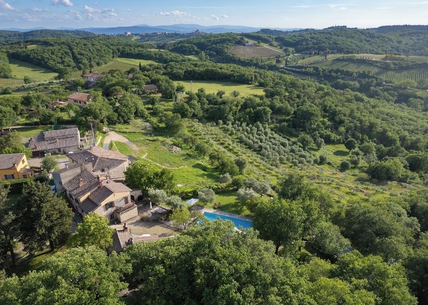 Tuscany Castellina in Chianti Aerial View