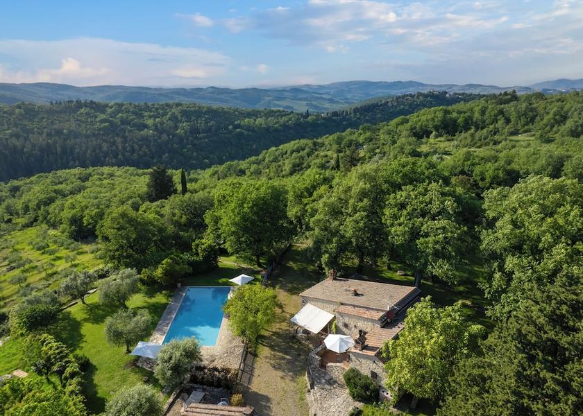 Tuscany Castellina in Chianti Aerial View
