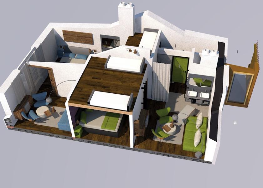 Room layout blue print