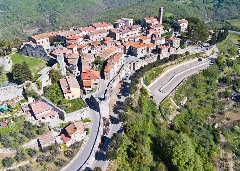 Tuscany Civitella in Val di Chiana Aerial View