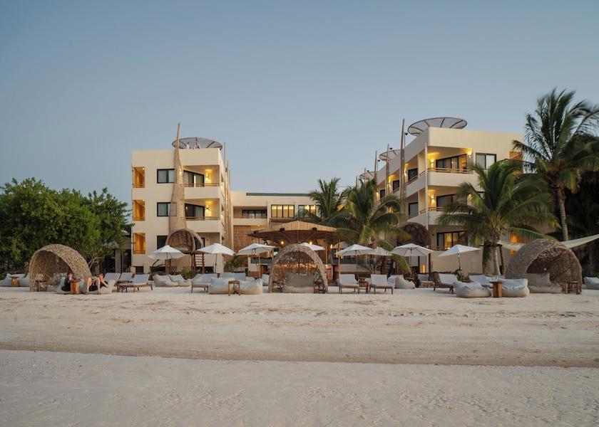 Quintana Roo Isla Holbox Front of property - evening/night