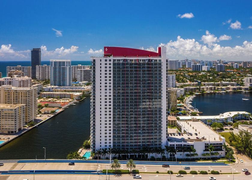 Florida Hallandale Beach Aerial View