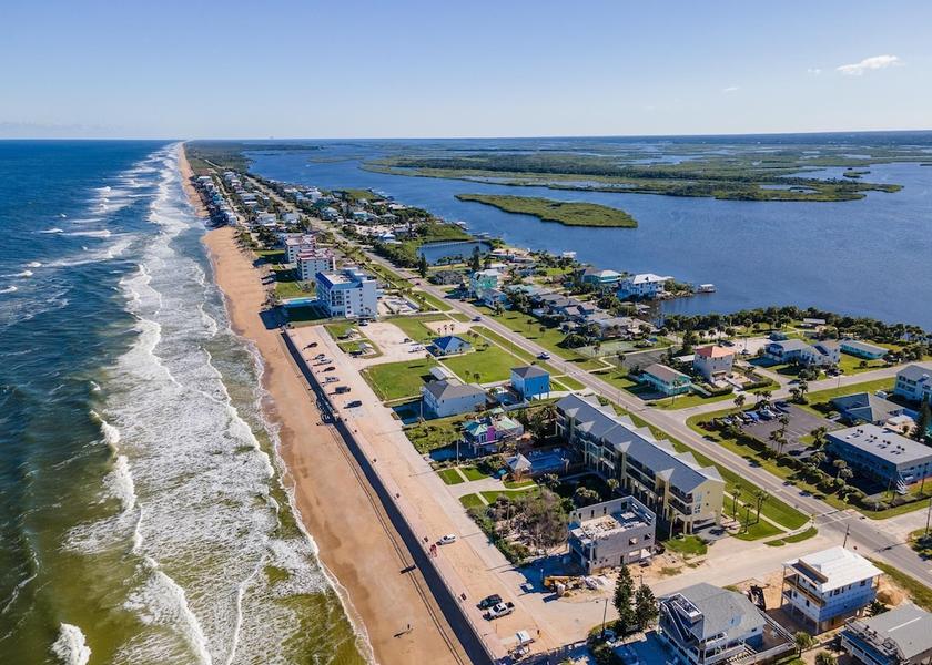 Florida Daytona Beach Shores Aerial View