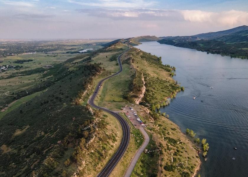 Colorado Fort Collins Aerial View