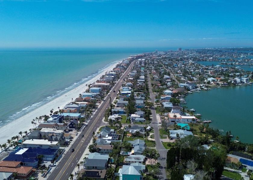 Florida Madeira Beach Aerial View