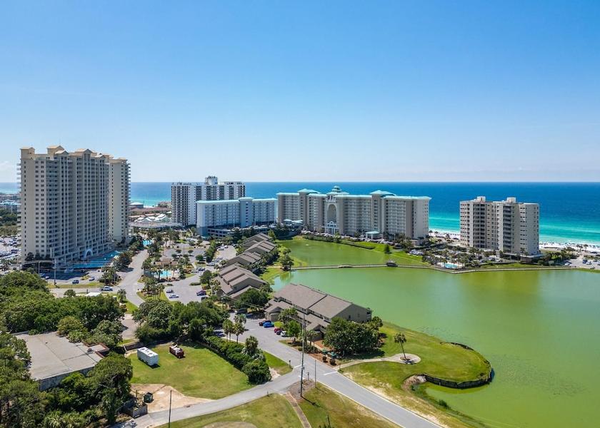 Florida Miramar Beach Aerial View