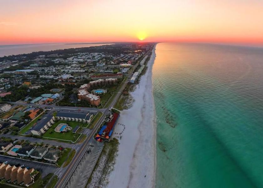 Florida Miramar Beach Aerial View