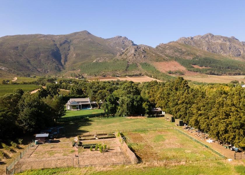 Western Cape Franschhoek Aerial View