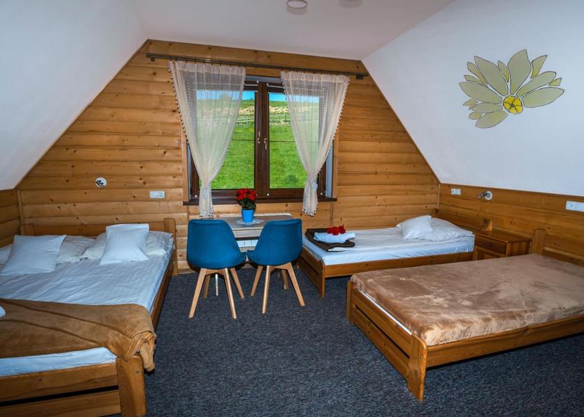 Lesser Poland Voivodeship Zakopane Quadruple Room with Bathroom and Meadow View