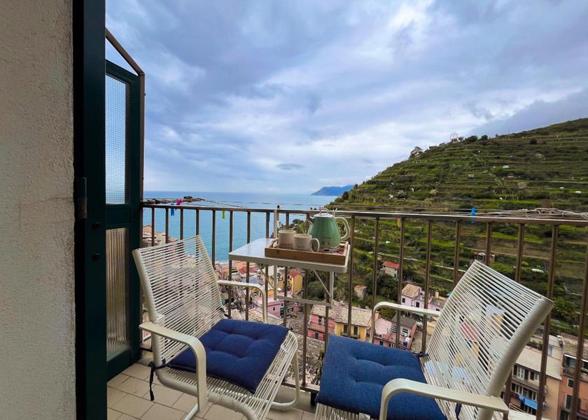 Liguria Riomaggiore Double Room with Balcony and Sea View