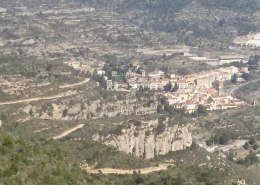 Catalonia Monistrol de Montserrat Aerial View