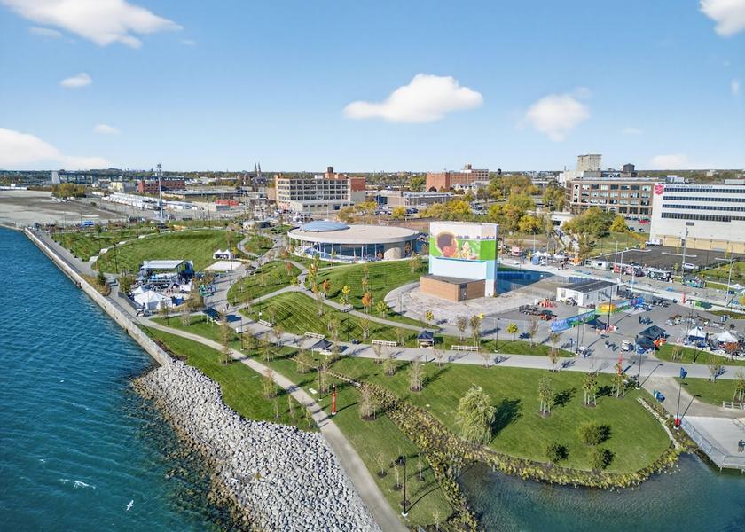 Michigan Detroit Aerial View