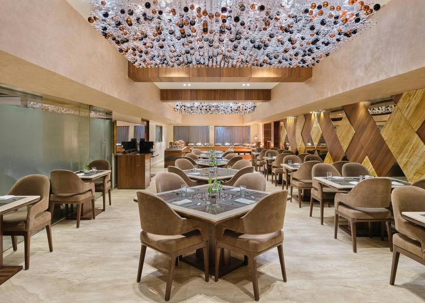 Gujarat Ahmedabad Restaurant - Tables - Chairs - Bright Lights