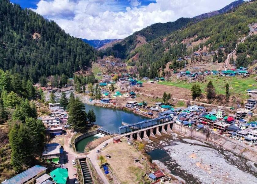 Himachal Pradesh Barot City view from property