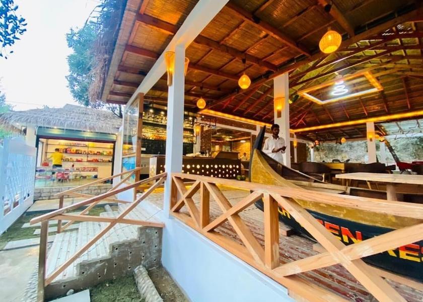 Outdoor banquet area