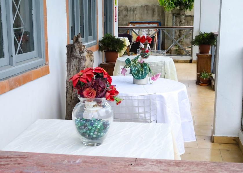 Outdoor banquet area