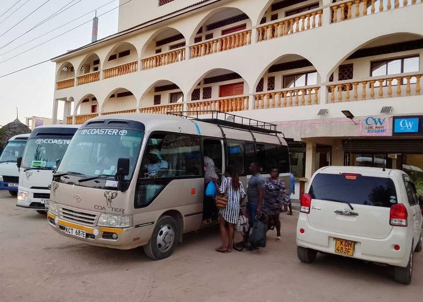 Outdoor banquet area