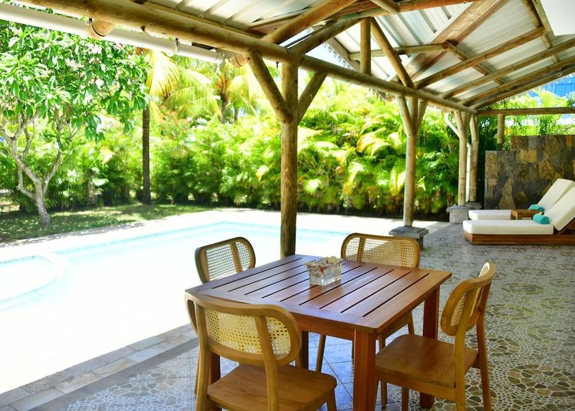 Outdoor banquet area