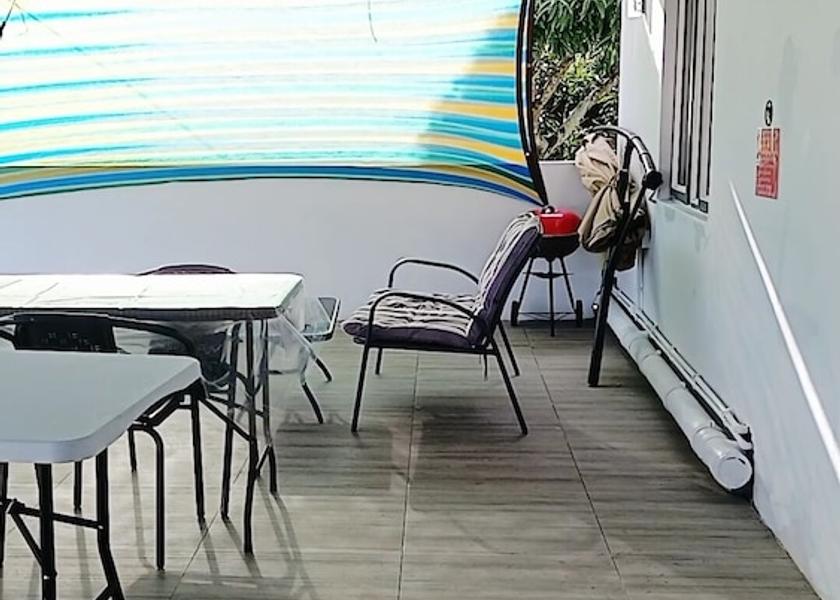 Outdoor banquet area