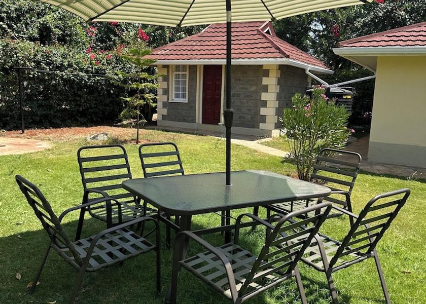 Outdoor banquet area