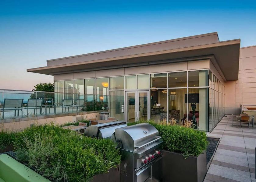 Outdoor banquet area