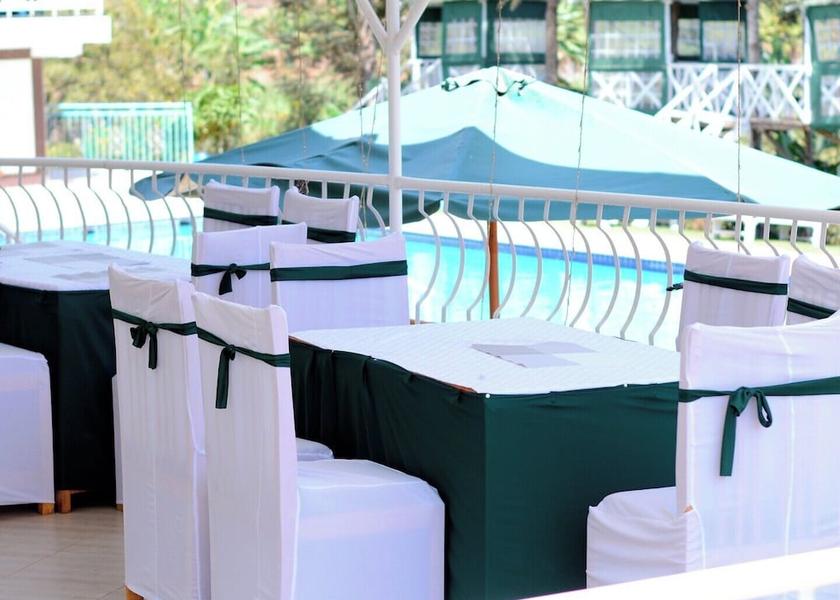 Outdoor banquet area