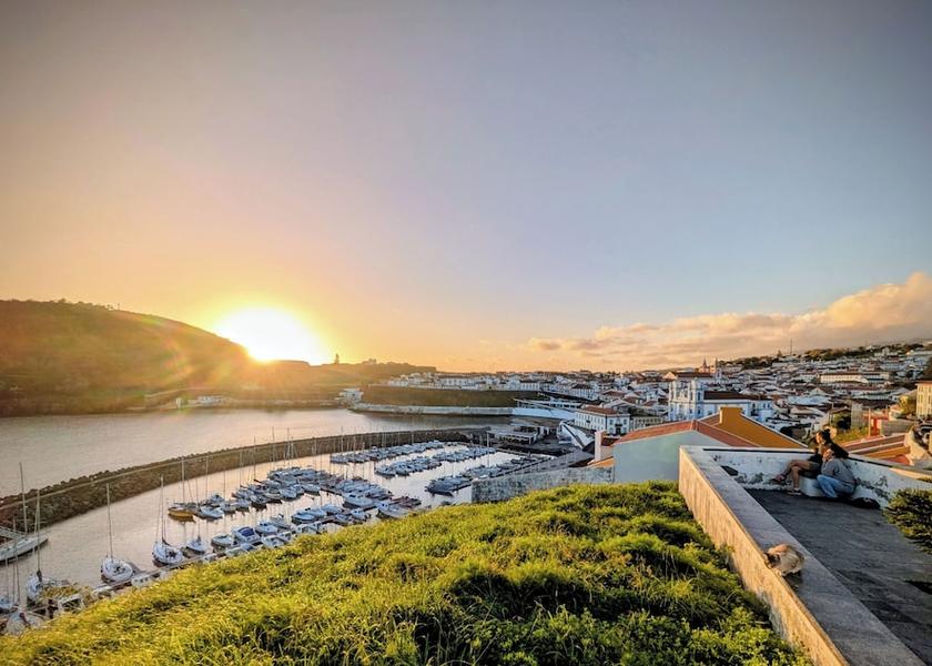 Azores Angra do Heroismo Aerial view