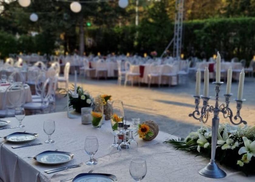 Outdoor wedding area