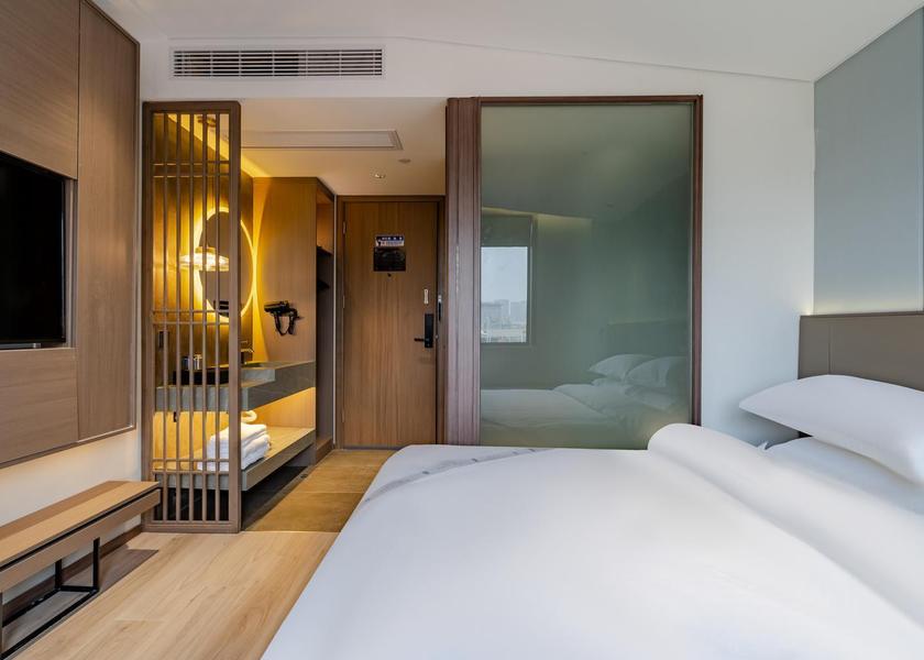 Anhui Fuyang Twin Room with City View