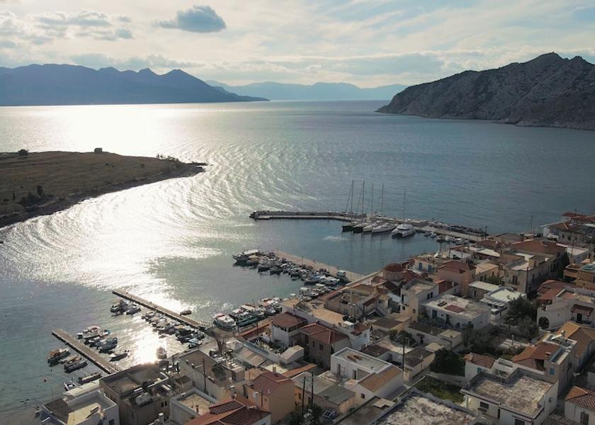 Attica Aegina Aerial view