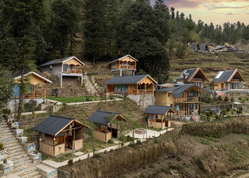 Himachal Pradesh Jibhi Aerial view