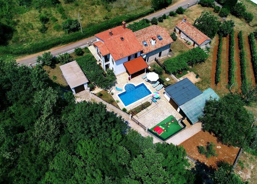 Istria County Sveta Nedelja Aerial view