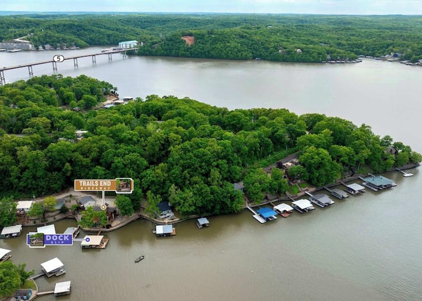 Missouri Sunrise Beach Aerial view