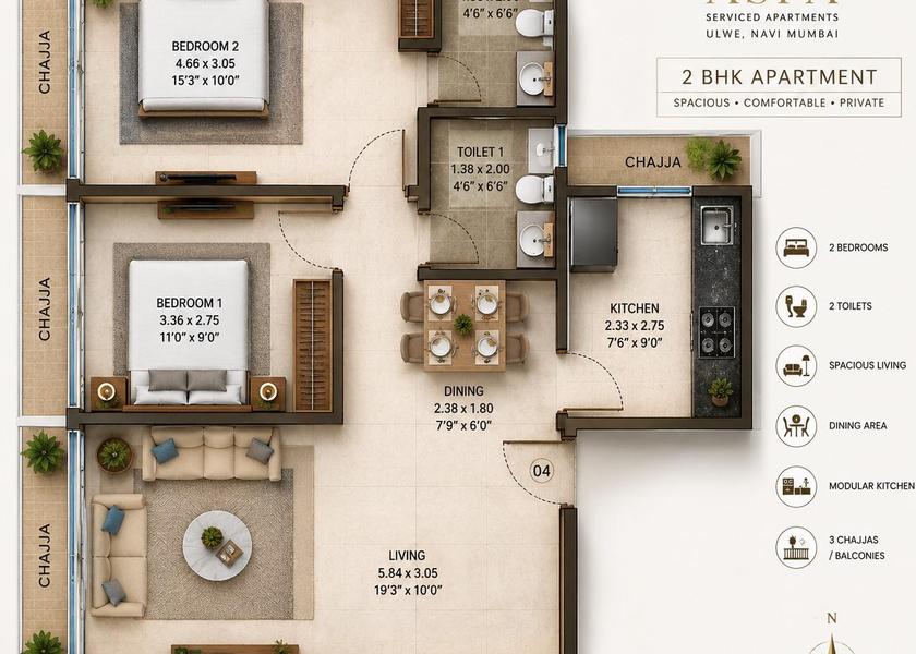Maharashtra Navi Mumbai Floor plans