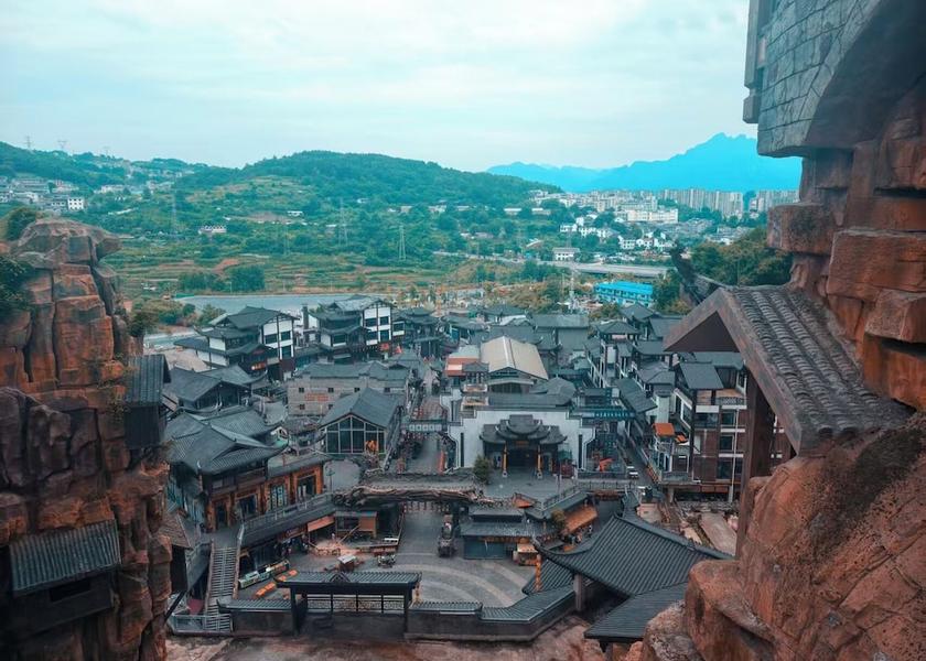 Hunan Zhangjiajie Courtyard view