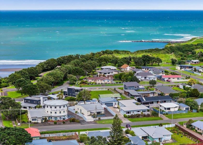 Taranaki Opunake Aerial view