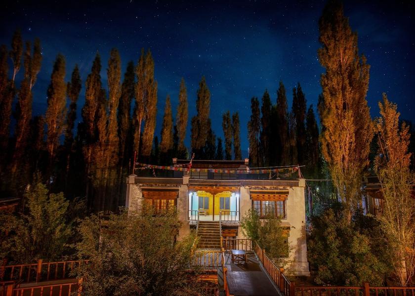 Ladakh Leh Front of property - evening/night