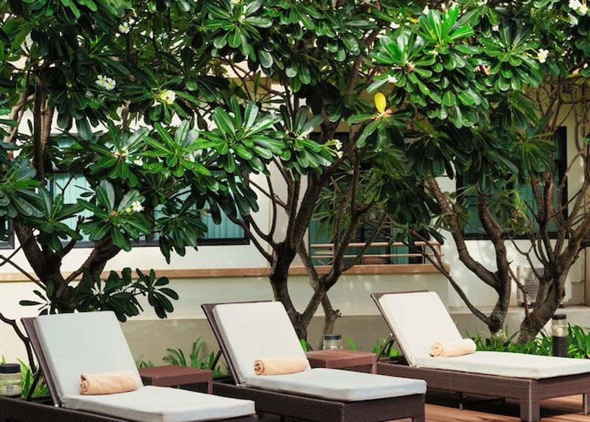 Outdoor banquet area