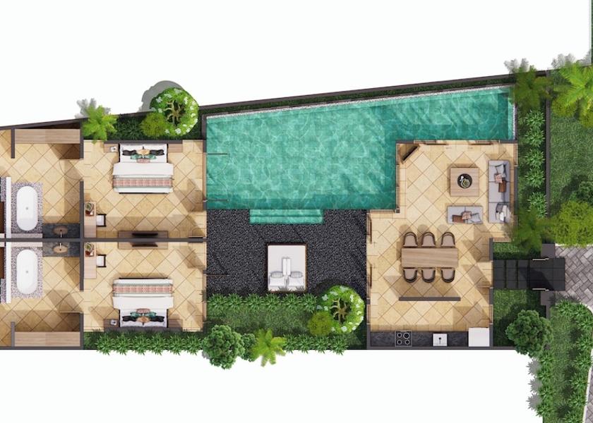 Bali Sukawati Room layout blue print