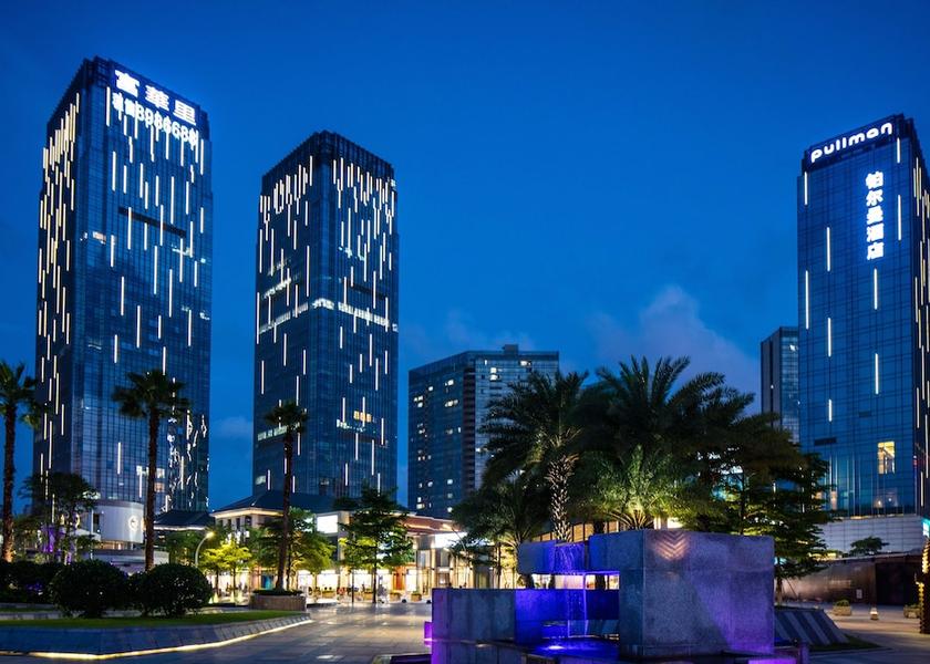 Guangdong Zhuhai Front of property - evening/night