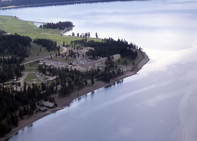 Wyoming Yellowstone National Park Aerial view