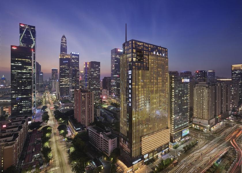 Guangdong Shenzhen Front of property - evening/night