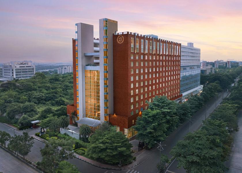 Telangana Hyderabad Hotel Façade During the Evening