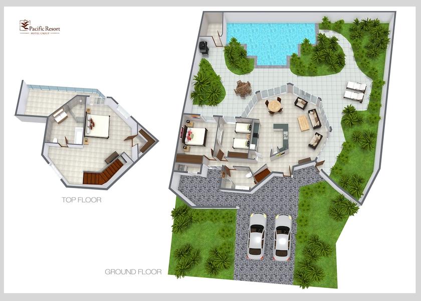  Rarotonga Room layout blue print