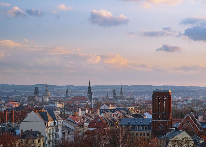 Saxony Dresden Aerial View