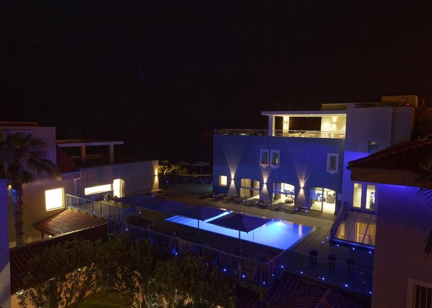 Corsica L'Île-Rousse Front of property - evening/night