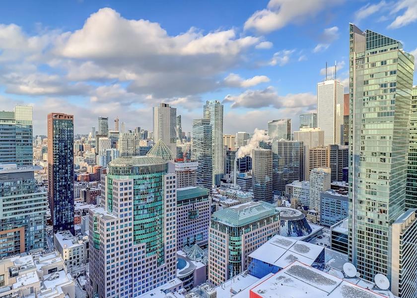 Ontario Toronto City view from property