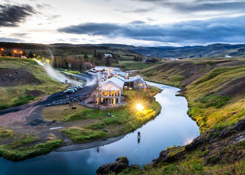 South Iceland Hveragerdi Aerial View